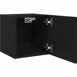 Cet ensemble de meubles TV en chêne noir moderne te donne une solution stylée et minimaliste pour tes besoins de divertisseme ...