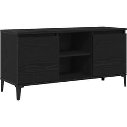 Vidaxl - Meuble tv Noir Chêne 102x35x50 cm en bois d'ingénierie