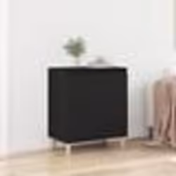Buffet Bas - vidaXL - Chêne Noir - Moderne - 2 Portes - Bois Massif