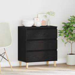 Vidaxl - Buffet Avec Tiroir Chêne Noir 60 X 35 X 70 Cm Bois D'Ingénierie