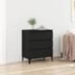 Buffet moderne - vidaXL - Chêne noir - 3 tiroirs - Finition mate - Bois dingénierie