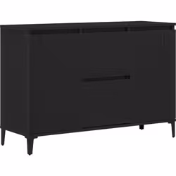 Ce buffet moderne en chêne noir, c'est pas juste un meuble ; c'est une pièce qui fait forte impression pour ta salle à manger ...