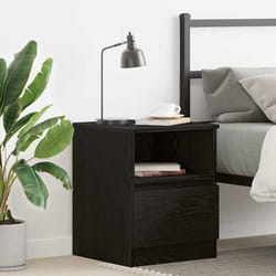 Cabinet De Chevet Chêne Noir 40 X 40 X 50 Cm Bois D'Ingénierie Vidaxl