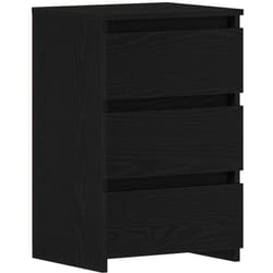 Cabinet de chevet avec tiroir Chêne noir 40 x 35 x 62,5 cm vidaXL