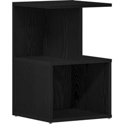 Table de nuit Noir Chêne 35x35x55 cm en bois d'ingénierie vidaXL