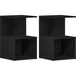 Tables de chevet 2 pcs Chêne noir 35x35x55 cm Bois manufacturé Vidaxl