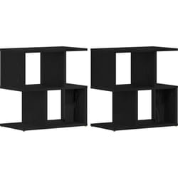 Table de chevet 2 pcs Chêne noir 50x30x51,5 cm Bois aggloméré Vidaxl