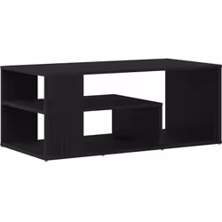 Cette table basse a un design moderne avec sa forme rectangulaire stylée et sa finition noire mate, qui égaie n'importe quel ...