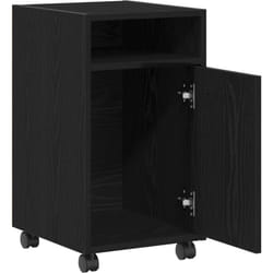 Armoire sur roulettes Chêne Noir 33x38x60 cm Bois d'ingénierie Vidaxl
