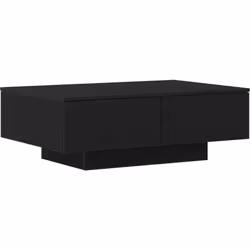 Cette table basse tendance, faite en bois d'ingénierie avec un placage en chêne noir chic, est un super point focal dans n'im ...