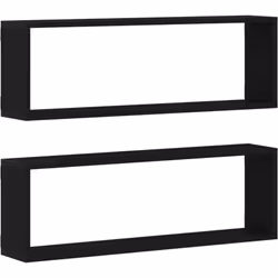 Ce set d'étagères en chêne noir est une façon intelligente et stylée de mettre en avant tes objets préférés dans ton salon. F ...