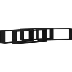 Vidaxl - tagères murales 4 pièces Chêne Noir 80x15x26 cm Bois d'ingénierie