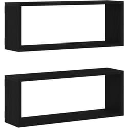 Vidaxl - tagères murales 2 pièces Chêne noir 60x15x23 cm en bois d'ingénierie