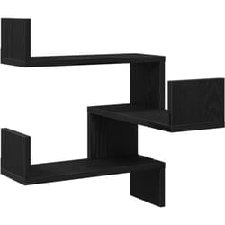 Vidaxl - tagère d'angle Chêne noir Bois d'ingénierie 40 x 40 x 49,5 cm