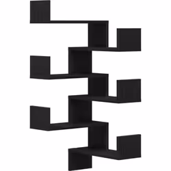 Ce set d'étagères d'angle en chêne noir est une super solution pour mettre de l'ordre dans n'importe quelle pièce. Elles s'ad ...