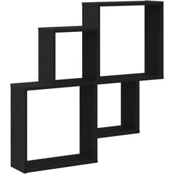 Vidaxl - tagère Murale Cube avec étagère Chêne noir 80 x 15 x 78.5 cm