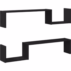 Cette étagère murale en chêne noir ajoute un style moderne et est idéale pour mettre en valeur vos livres, déco ou plantes. S ...