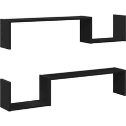 Vidaxl - tagère murale 2 pcs Chêne noir 100x15x70 cm Bois d'ingénierie