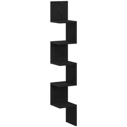 Étagère d'angle Chêne noir 20 x 20 x 127.5 cm Bois d'ingénierie vidaXL
