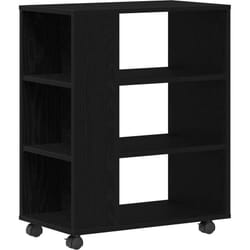 Vidaxl - Meuble de rangement avec roue Chêne noir 60 x 35 x 75 cm