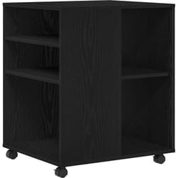 Vidaxl - Meuble de rangement avec roue Chêne noir 60 x 53 x 72.5 cm