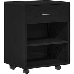 Vidaxl - Meuble de rangement sur roulettes en chêne noir 46x36x59 cm en bois d'ingénierie