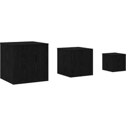Vidaxl - Table Gigogne 3 pcs Chêne noir 45 x 45 x 45 cm