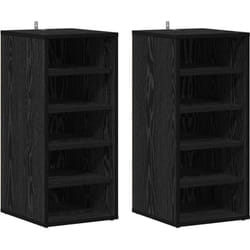 Vidaxl - Meuble à chaussures 2 pcs Chêne noir 32 x 35 x 70 cm