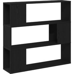 Bibliothèque en noir et chêne, 100x24x94 cm, en bois d'ingénierie Vidaxl