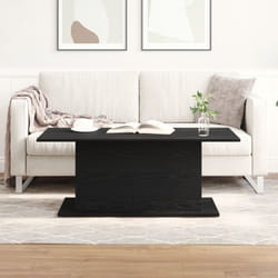 Table basse en chêne noir 102x55,5x40 cm en bois d'ingénierie Vidaxl