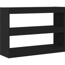 Bibliothèque Cloison Noir Chêne 100x30x72 cm Bois d ingénierie