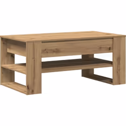 Cette table basse contemporaine en chêne massif combine style et fonctionnalité, servant de point focal idéal dans ton salon. ...