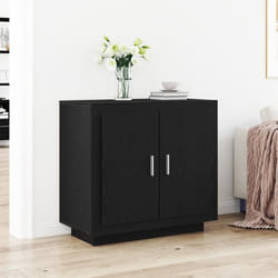 Buffet bas - vidaXL - Chêne noir - 2 portes - Design moderne - Bois massif