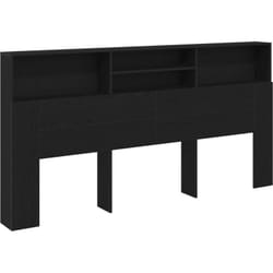 Cabinet de tête en chêne noir , 200 x 19 x 103,5 cm, bois d'ingénierie vidaXL