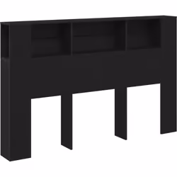 Cette tête de lit moderne en chêne noir combine le style et la fonctionnalité. Elle propose du rangement astucieux et est fai ...