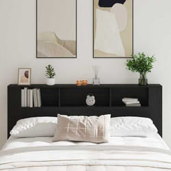 Buffet De Tête Chêne Noir 200x18,5x104,5 Cm Vidaxl