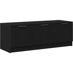 Vidaxl - Meuble tv Noir Chêne 102x35x36,5 cm Bois d'ingénierie
