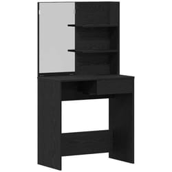 Table de Toilette avec tiroir Chêne noir 74.5 x 40 x 141 cm Vidaxl