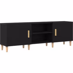 Ce meuble TV contemporain en chêne noir combine style et fonctionnalité, ce qui en fait un super ajout à ton salon ou à ton c ...