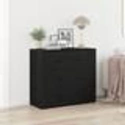 Buffet bas - vidaXL - Chêne noir - Design moderne - Finition laquée - Assemblage facile