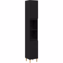 Cette armoire moderne en chêne noir allie style et fonctionnalité. Mesurant 190 cm de haut et 30 x 30 cm au sol, elle permet  ...