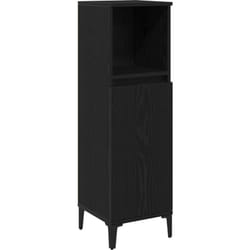 Vidaxl - Meuble de salle de bain Chêne noir 30x30x100 cm Bois d'ingénierie