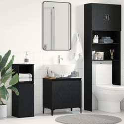 Vidaxl - Meuble Sous-Evier Chêne Noir 58x33x60 cm Bois d'Ingénierie