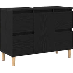Vidaxl - Armoire d'évier Chêne noir 80 x 33 x 60 cm Bois d'ingénierie