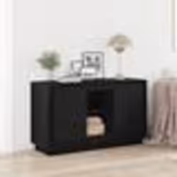 Buffet contemporain - vidaXL - Chêne noir - Portes coulissantes - 120x45x80 cm