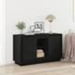 Buffet contemporain - vidaXL - Chêne noir - Portes coulissantes - 120x45x80 cm