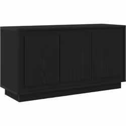 Ce buffet moderne en chêne noir a un design astucieux et pratique qui s'intègre bien dans les salles à manger modernes. Sa fo ...