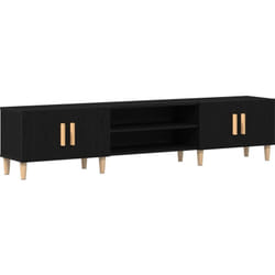 Vidaxl - Meuble tv Noir Chêne 180x31,5x40 cm Bois d'ingénierie