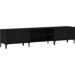 Vidaxl - meuble tv Noir Chêne 180x31,5x40 cm Bois d'ingénierie