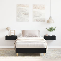 Vidaxl - Lit 90x200 cm en chêne noir en bois d'ingénierie